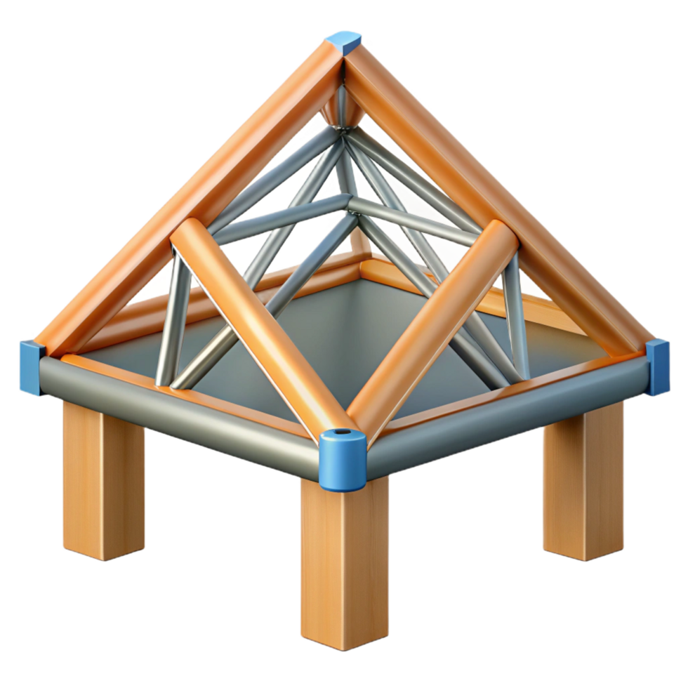 standout rustic Roof truss connection detail, NO BACKGROUND with Transparent Background. ultra HD png