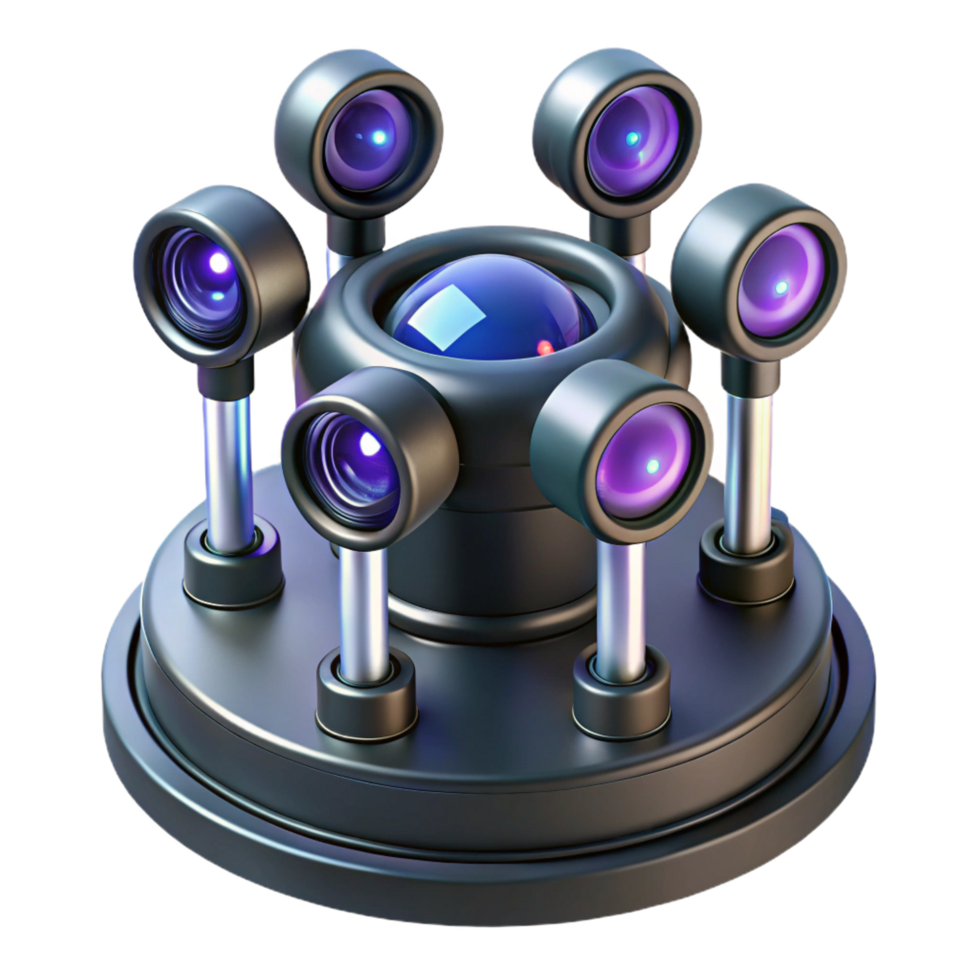 splendid celebrated Advanced sensor array with multiple lenses and probes. NO BACKGROUND with Transparent Background. png