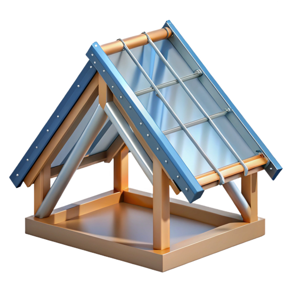 passionate sumptuous Roof truss connection detail, NO BACKGROUND with Transparent Background. sharp png