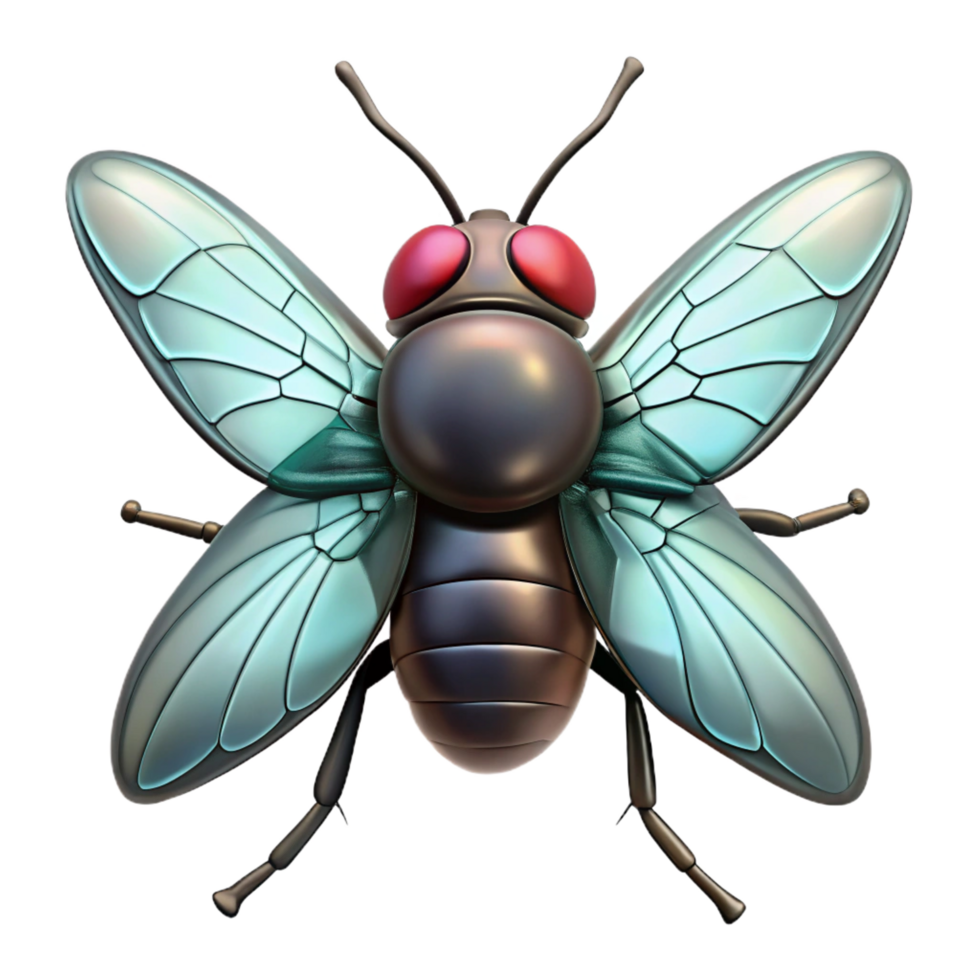 spectacular joyful avant-garde A Housefly. NO BACKGROUND with Transparent Background. authentic png