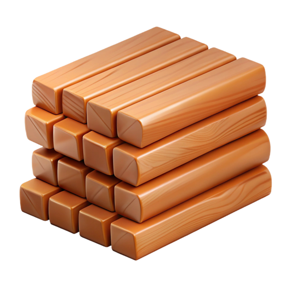peaceful magnificent Stack of lumber NO BACKGROUND with Transparent Background. refined png
