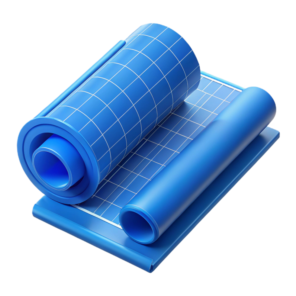 quintessential abstract Roll of architectural blueprints NO BACKGROUND with Transparent Background. top-tier png