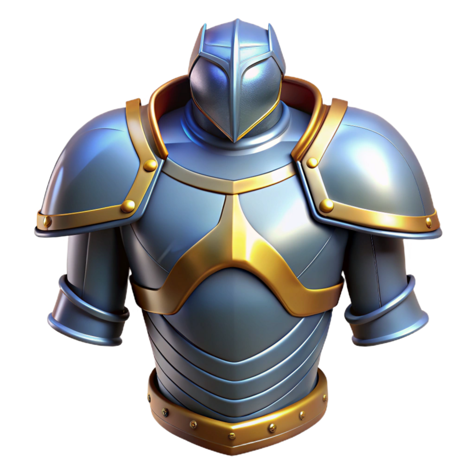 mysterious glorious A suit of armor NO BACKGROUND with Transparent Background. authentic png