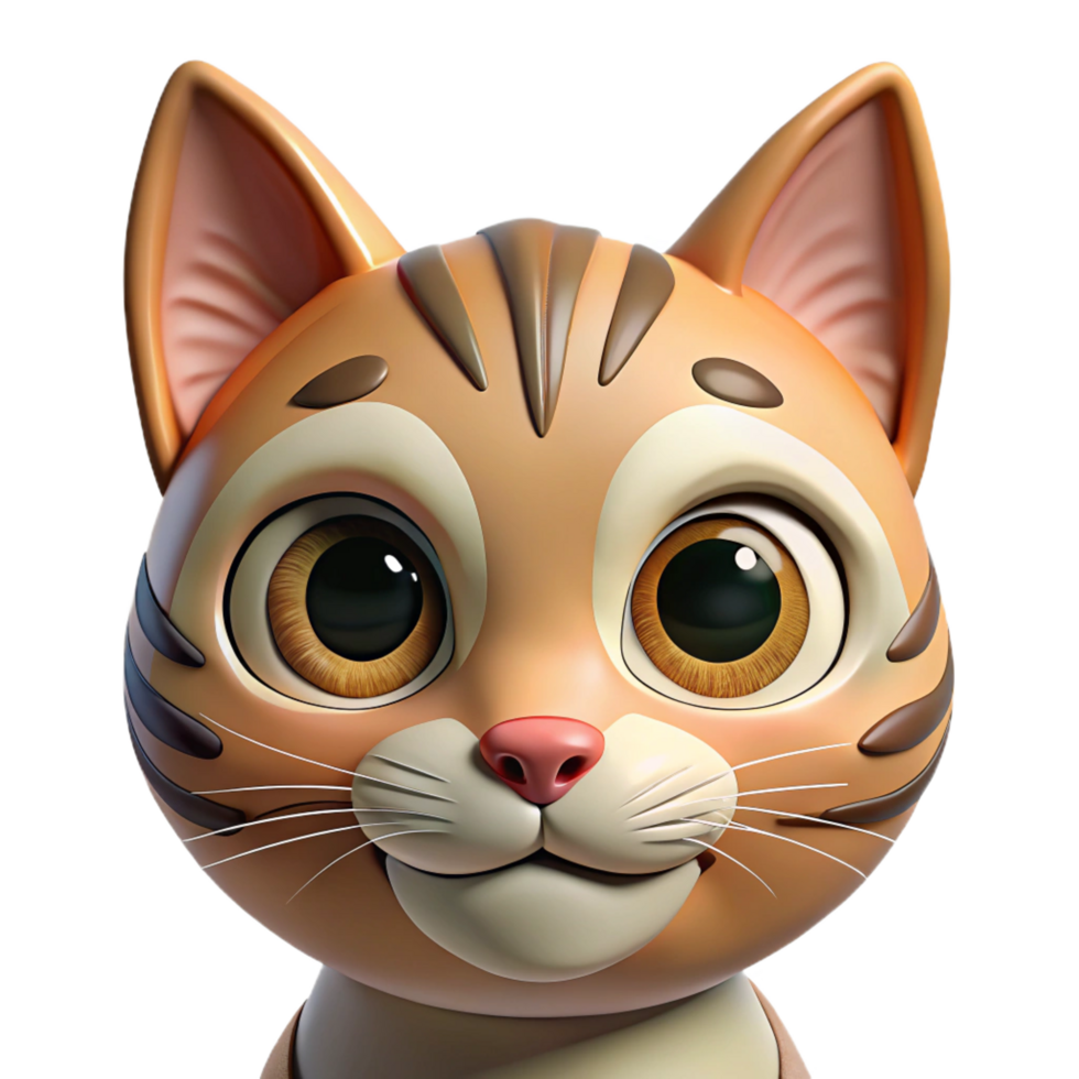 inspired retro A close-up of a tabby cat's face NO BACKGROUND with Transparent Background. perfect clarity png