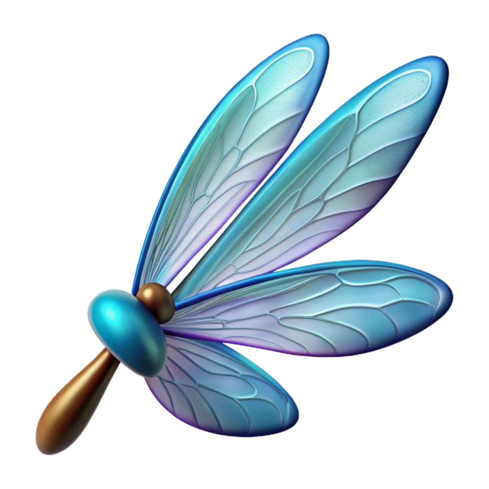 serene harmonious industrial Dragonfly wings NO BACKGROUND with Transparent Background. sharp png