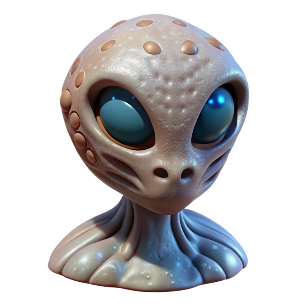 tranquil enchanting Alien fossil with unusual markings NO BACKGROUND with Transparent Background. original png