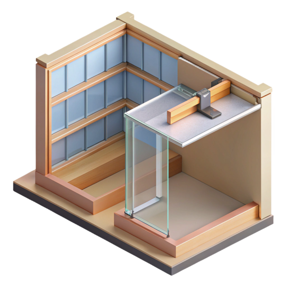 spectacular peaceful mid-century Detailed section drawing of a wall assembly NO BACKGROUND with Transparent Background. detailed png