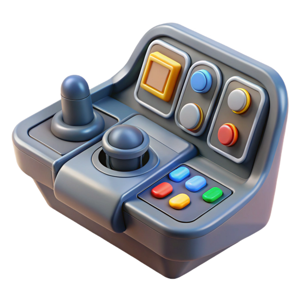 notable geometric Spaceship cockpit control panel with buttons and levers NO BACKGROUND with Transparent Background. artisan png