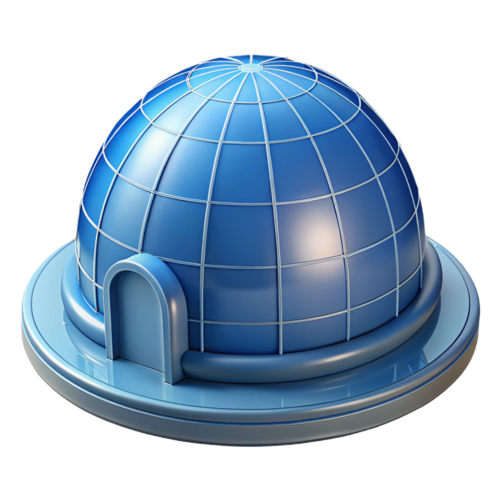 pristine creative Blueprint of a monolithic dome NO BACKGROUND with Transparent Background. gallery standard png