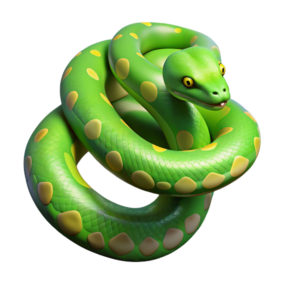 sumptuous coveted A slithering green tree python, NO BACKGROUND with Transparent Background. png