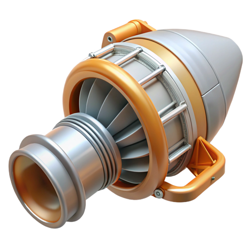 sought-after traditional Detailed model of a spacecraft engine nozzle NO BACKGROUND with Transparent Background. handcrafted png