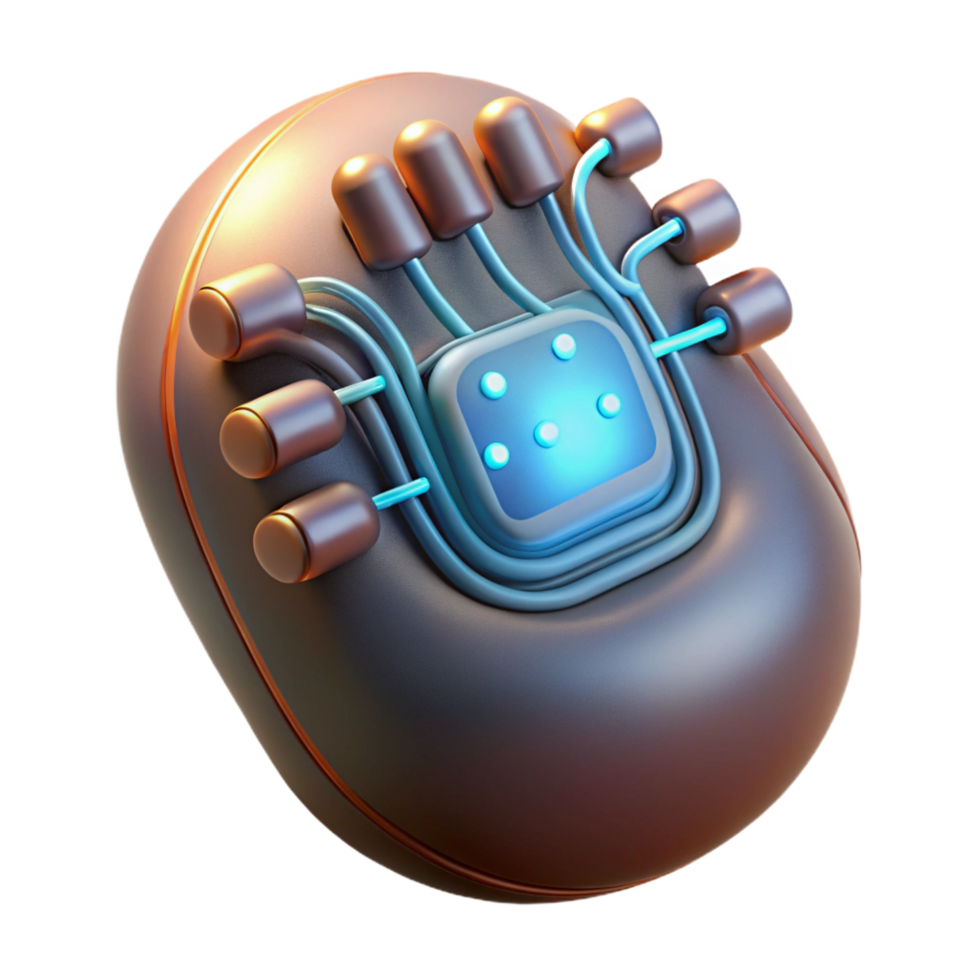 sought-after artistic Cybernetic implant, glowing circuitry, embedded in skin, NO BACKGROUND with Transparent Background. masterfully captured png