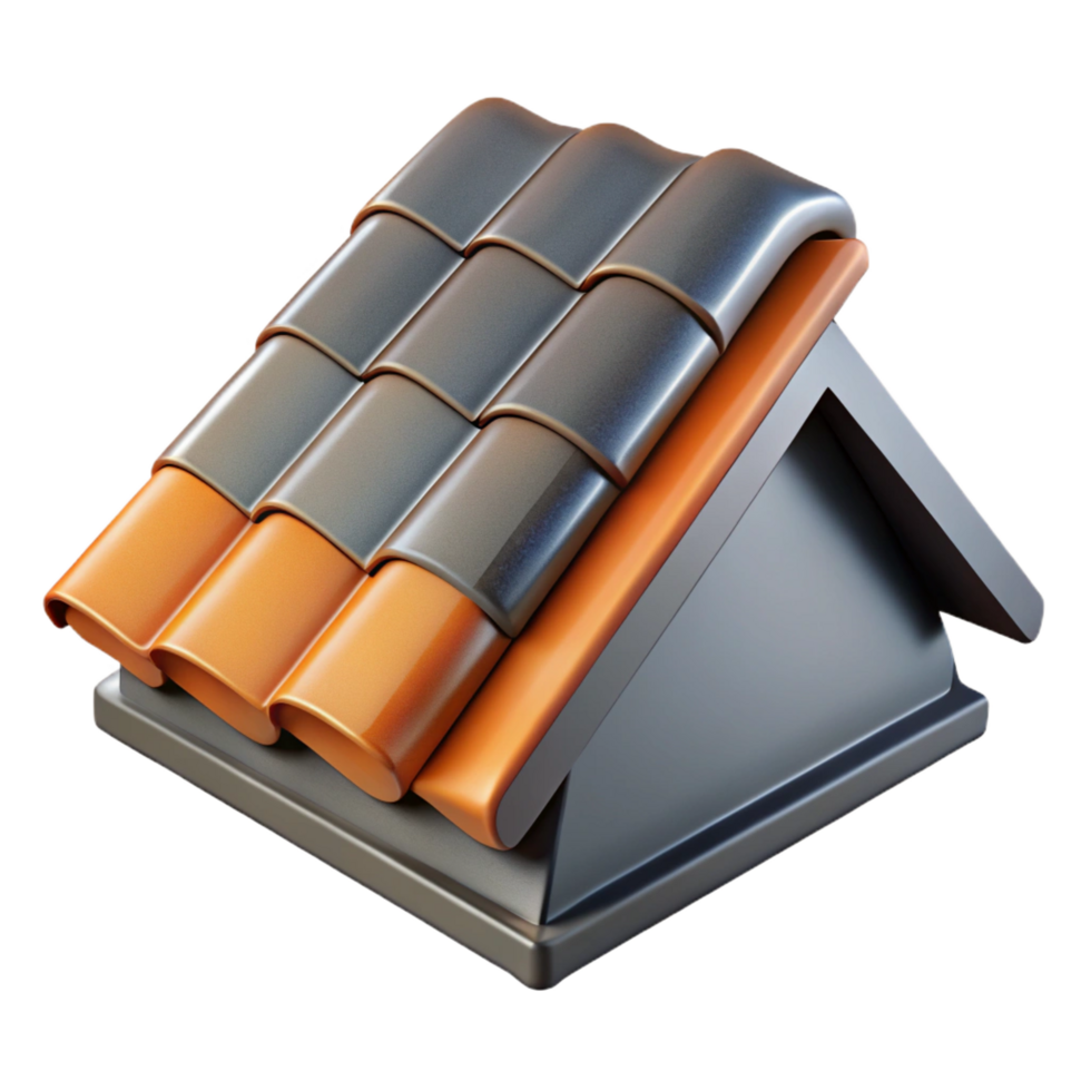 notable futuristic Asphalt shingle roofing material, NO BACKGROUND with Transparent Background. studio quality png
