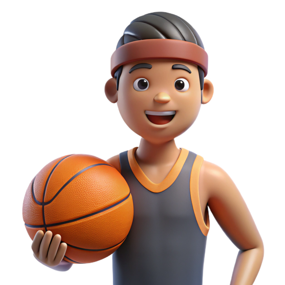 unforgettable coastal Professional athlete holding a basketball, NO BACKGROUND with Transparent Background. authentic png