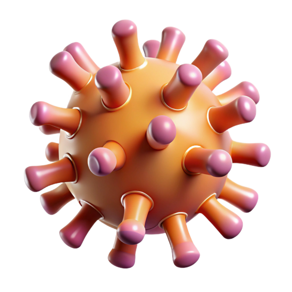 sumptuous sought-after A levitating, abstract virus with spiky protrusions. NO BACKGROUND with Transparent Background. png