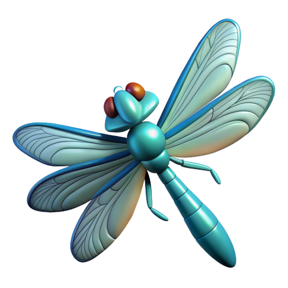 spectacular contemporary Dragonfly with wings outstretched NO BACKGROUND with Transparent Background. expertly shot png