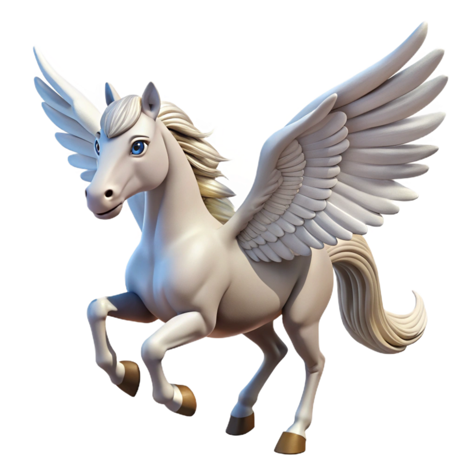 splendid creative A majestic pegasus, wings spread wide. NO BACKGROUND with Transparent Background. exclusive png