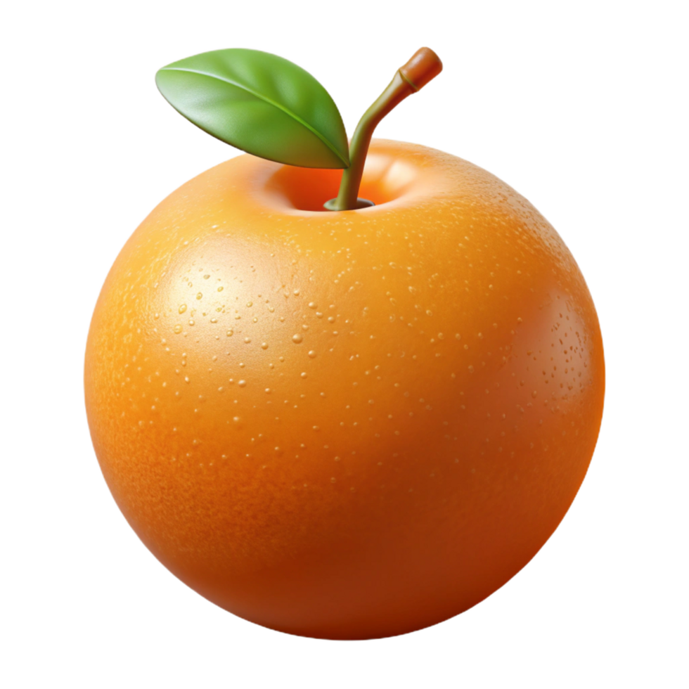 romantic alluring A single, ripe orange. NO BACKGROUND with Transparent Background. studio quality png