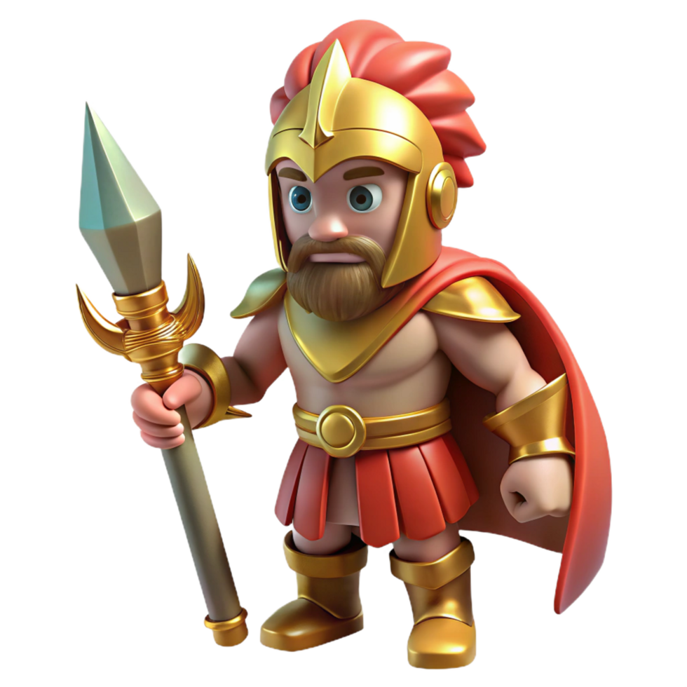 sought-after tropical Ares, God of War, holding sword, NO BACKGROUND with Transparent Background. flawless png