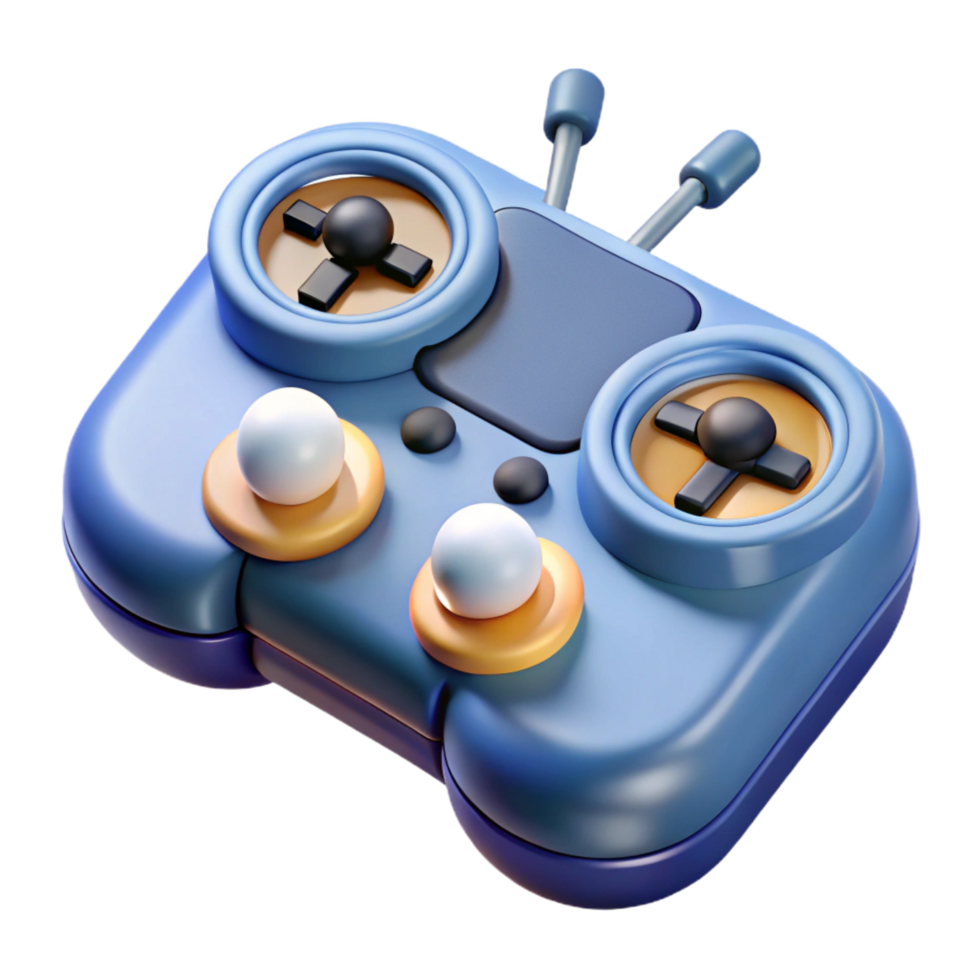 vibrant tranquil classic Drone remote control, joystick NO BACKGROUND with Transparent Background. high quality png