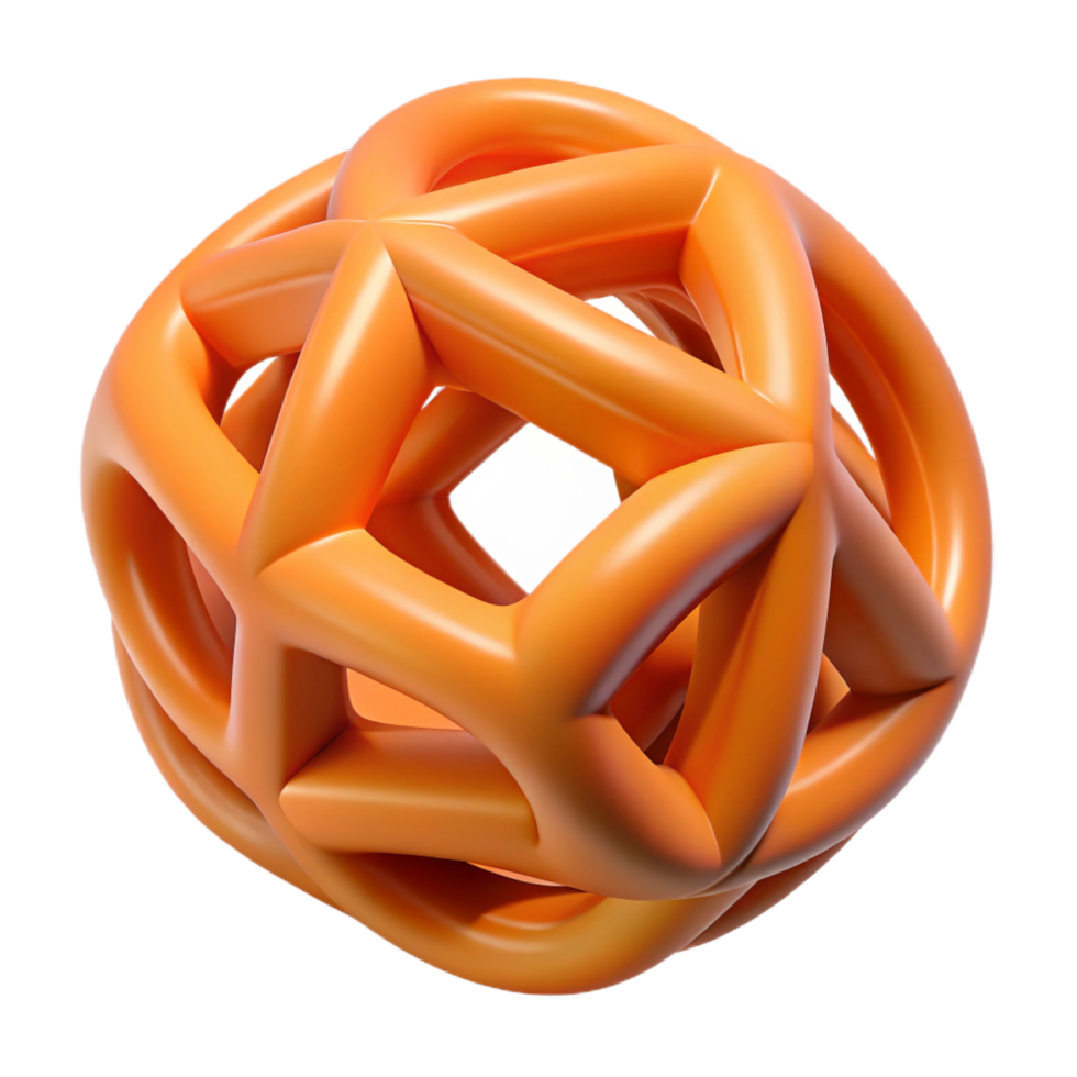 romantic serene 3D printed object, plastic filament NO BACKGROUND with Transparent Transparent Background. expertly shot png