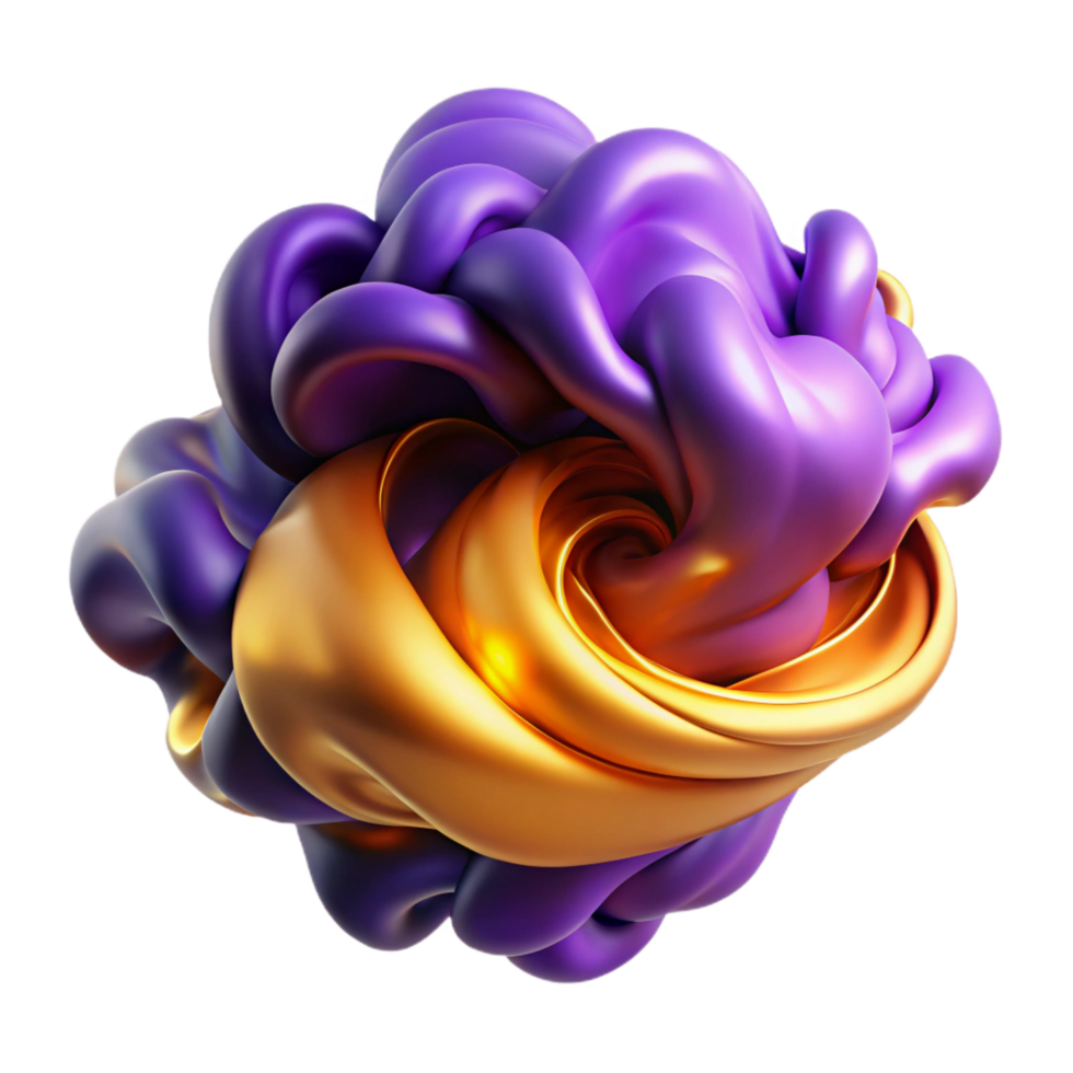 pristine sought-after A swirling vortex of purple and gold smoke. NO BACKGROUND with Transparent Background. png
