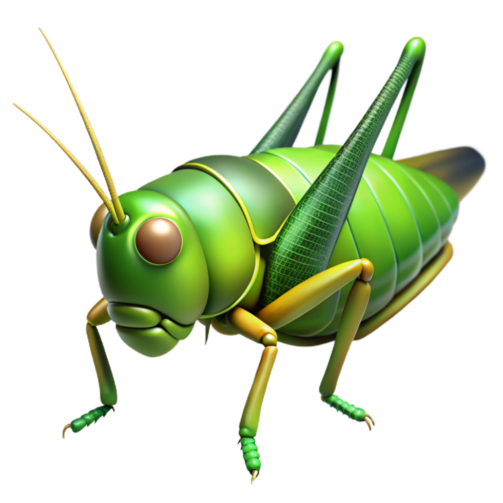 splendid rare A photorealistic image of a grasshopper NO BACKGROUND with Transparent Background. png