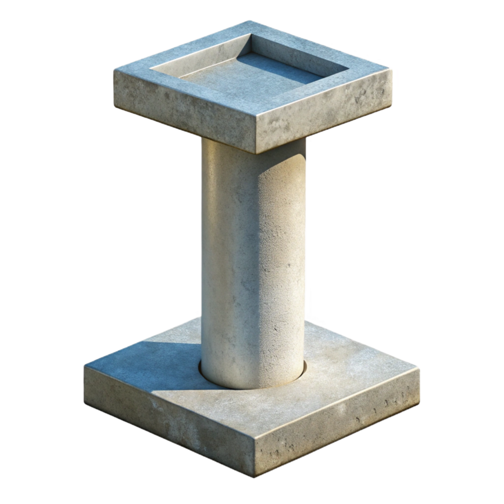 peaceful pristine Concrete pillar cross-section NO BACKGROUND with Transparent Background. masterfully captured png