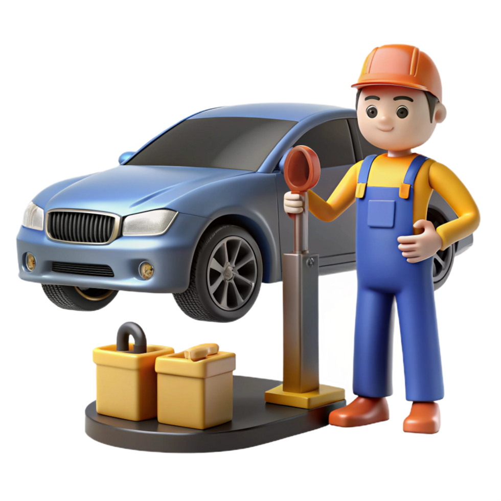 unparalleled modern Mechanic working under car NO BACKGROUND with Transparent Background. genuine png