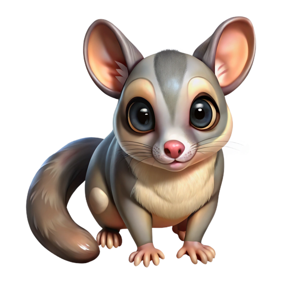 striking remarkable A drawing of a sugar glider NO BACKGROUND with Transparent Background. png