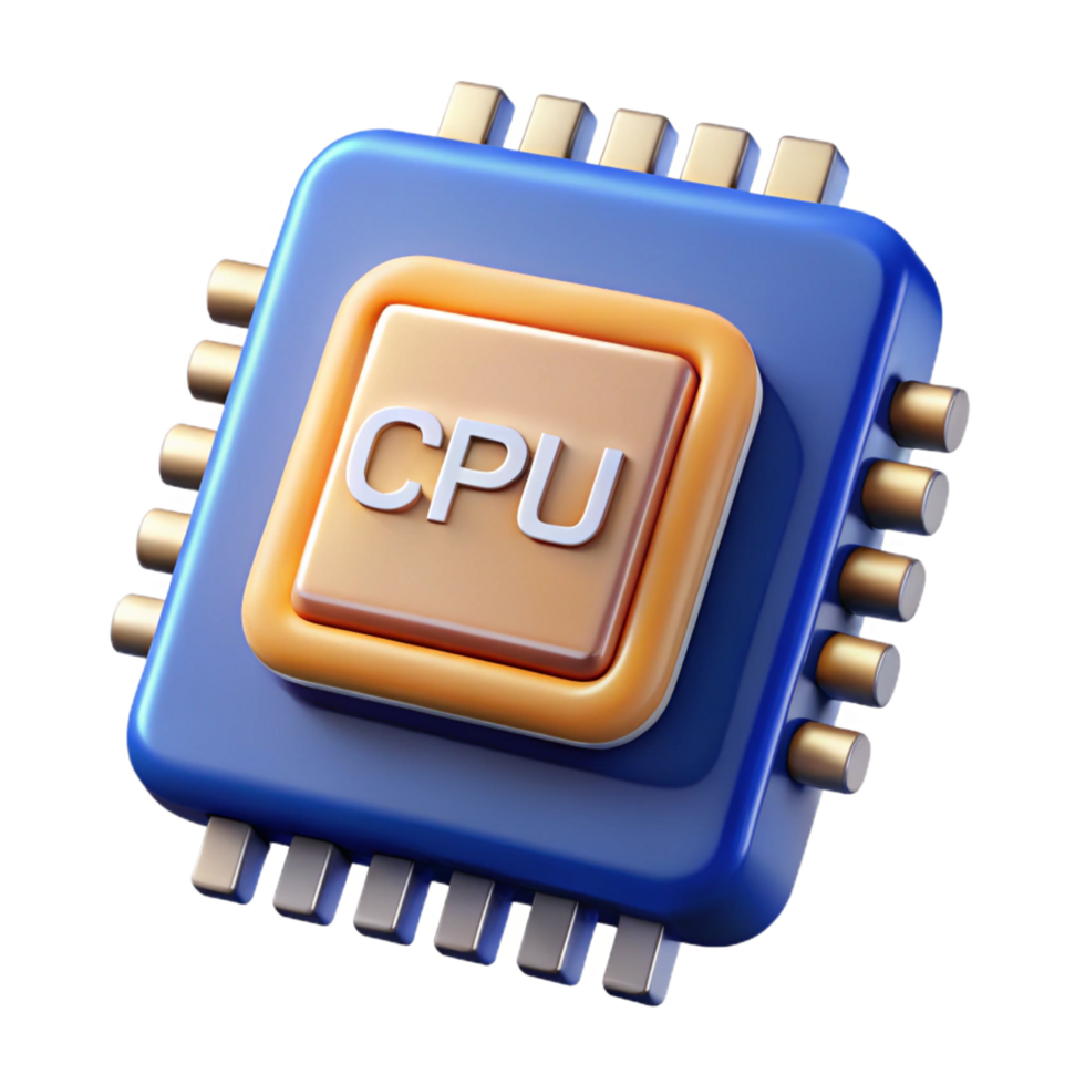 imaculado cobiçado computador processador, CPU, central em processamento unidade não fundo com transparente fundo. png