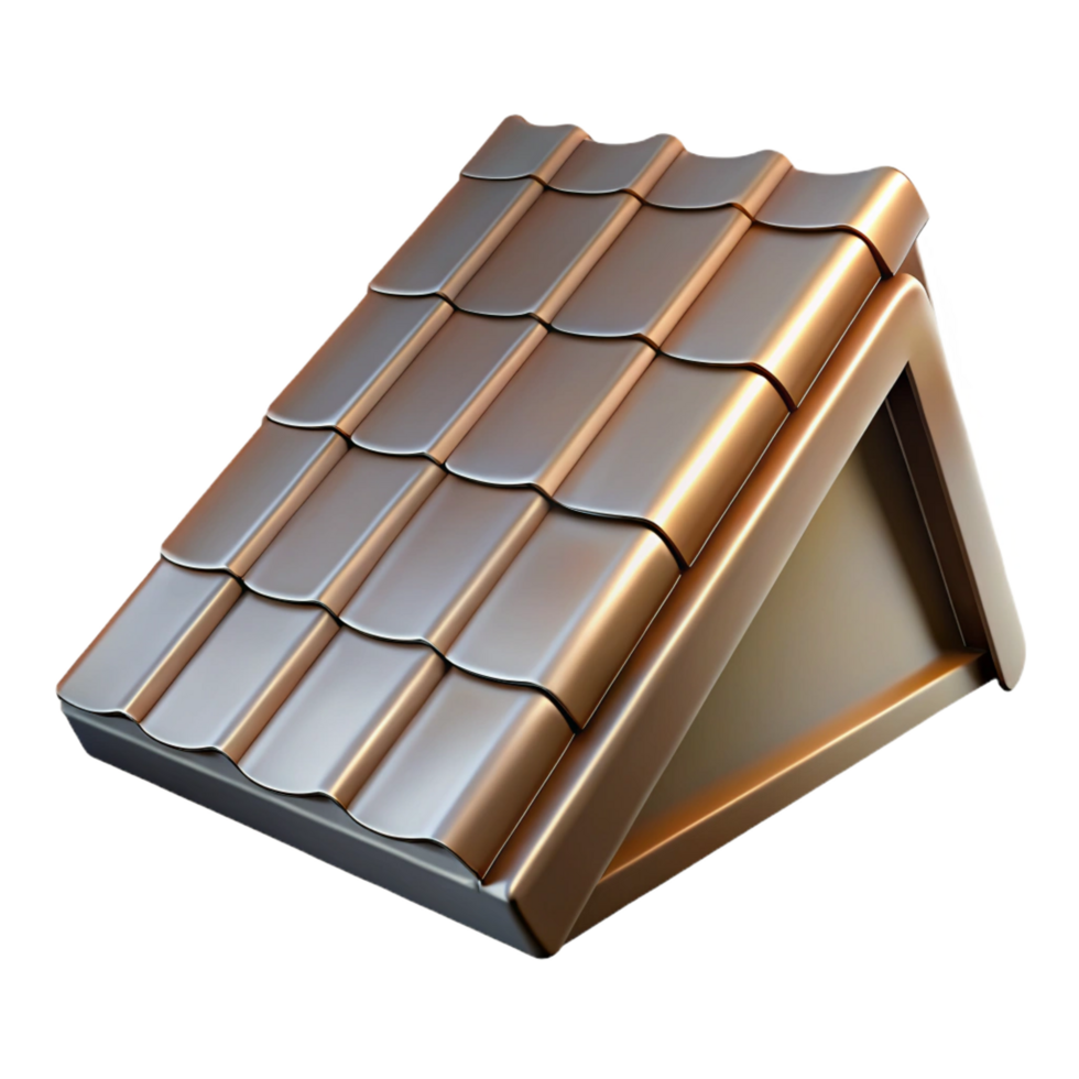 mysterious gorgeous Metal roofing shingle detail, NO BACKGROUND with Transparent Background. premium png