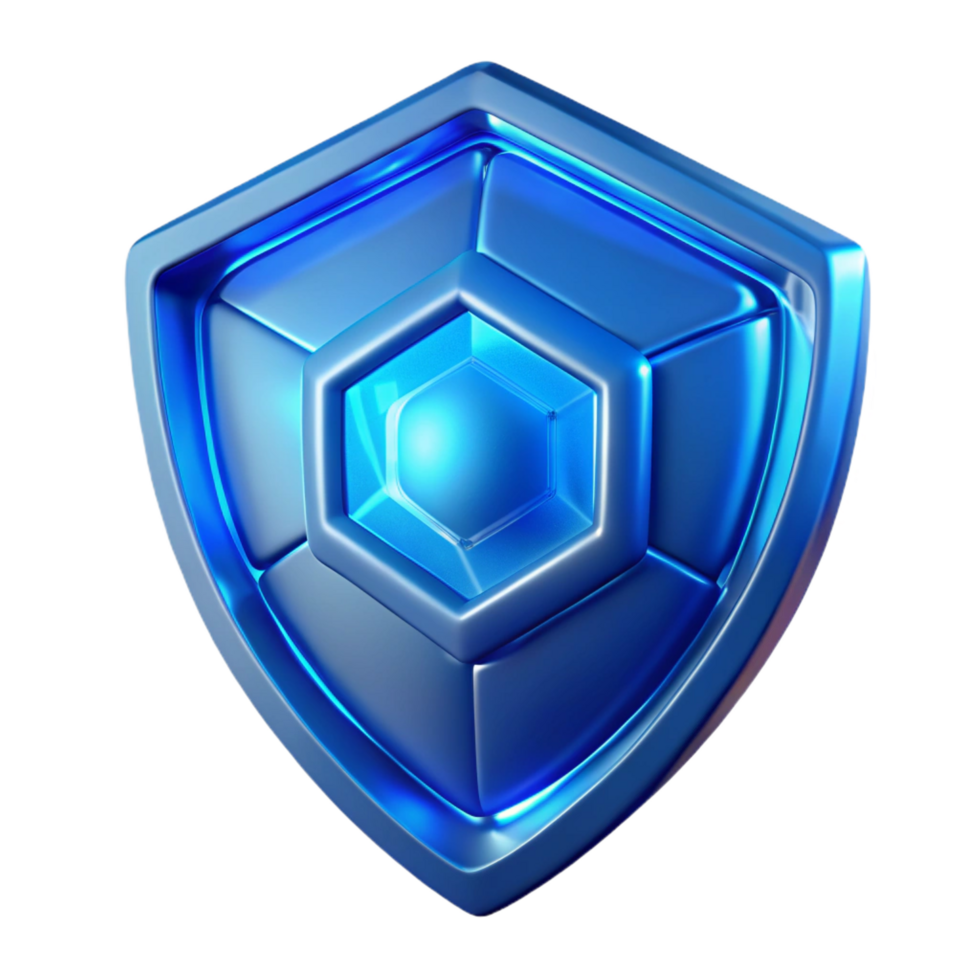 serene unparalleled Energy shield, translucent, glowing blue, hexagonal pattern, NO BACKGROUND with Transparent Background. png