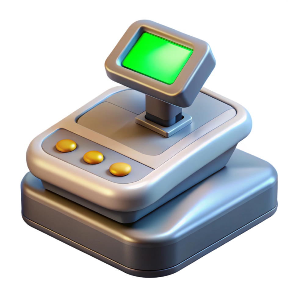sumptuous abstract Advanced scanning device with digital readout NO BACKGROUND with Transparent Background. handcrafted png