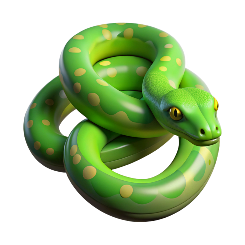 mesmerizing traditional A slithering green tree python NO BACKGROUND with Transparent Background. fine detail png