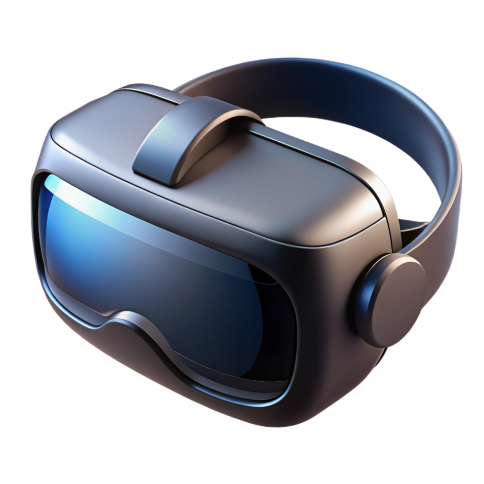 remarkable coastal Virtual reality headset, sleek, futuristic, black, NO BACKGROUND with Transparent Background. ultra HD png
