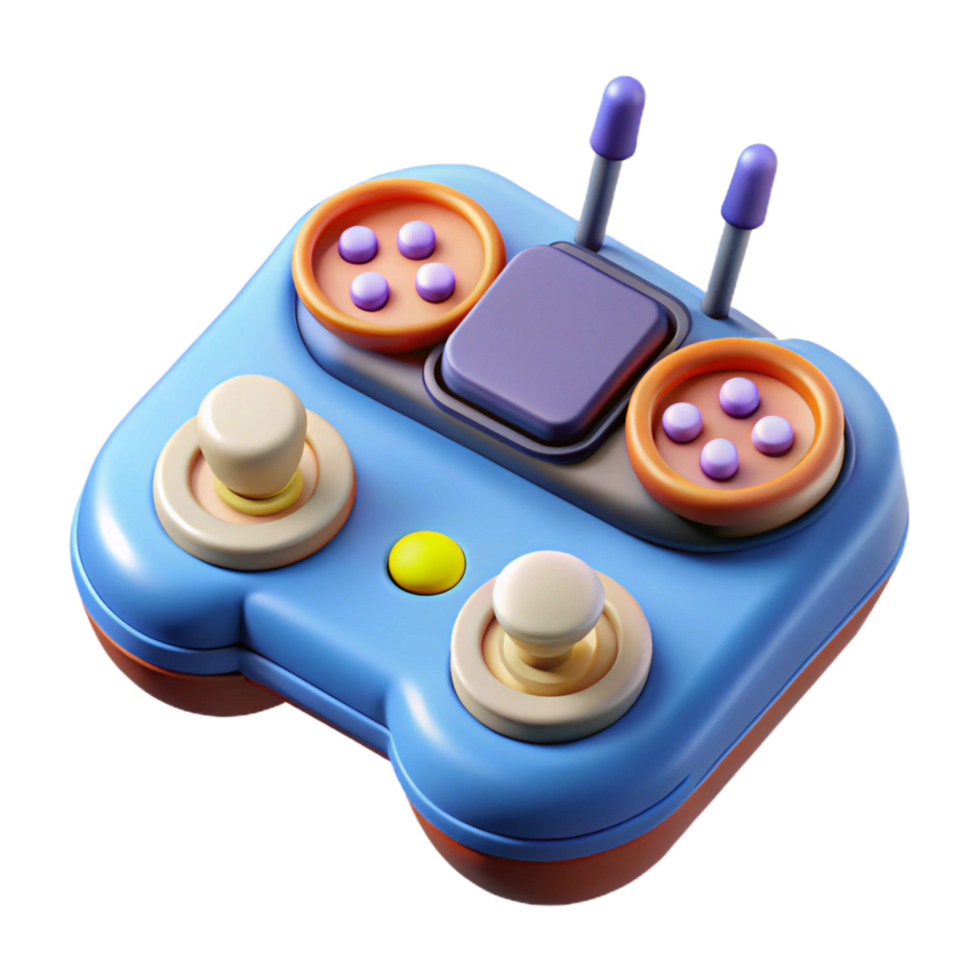 immaculate whimsical gothic Drone remote control, joystick NO BACKGROUND with Transparent Background. professional png