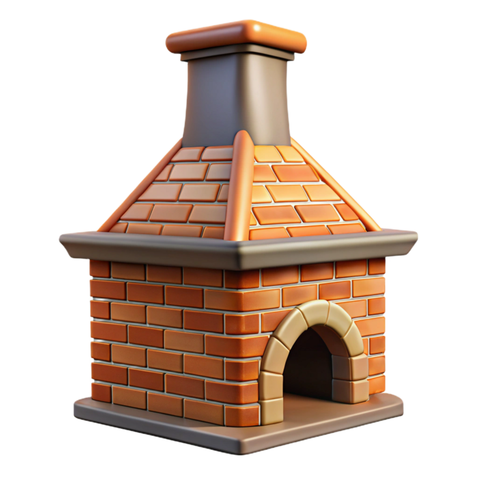 magnificent exceptional Tudor chimney, brick, decorative patterns, NO BACKGROUND with Transparent Background. png