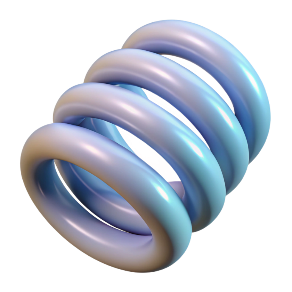 tranquil elegant A spring, coiled, NO BACKGROUND with Transparent Background. sharp png