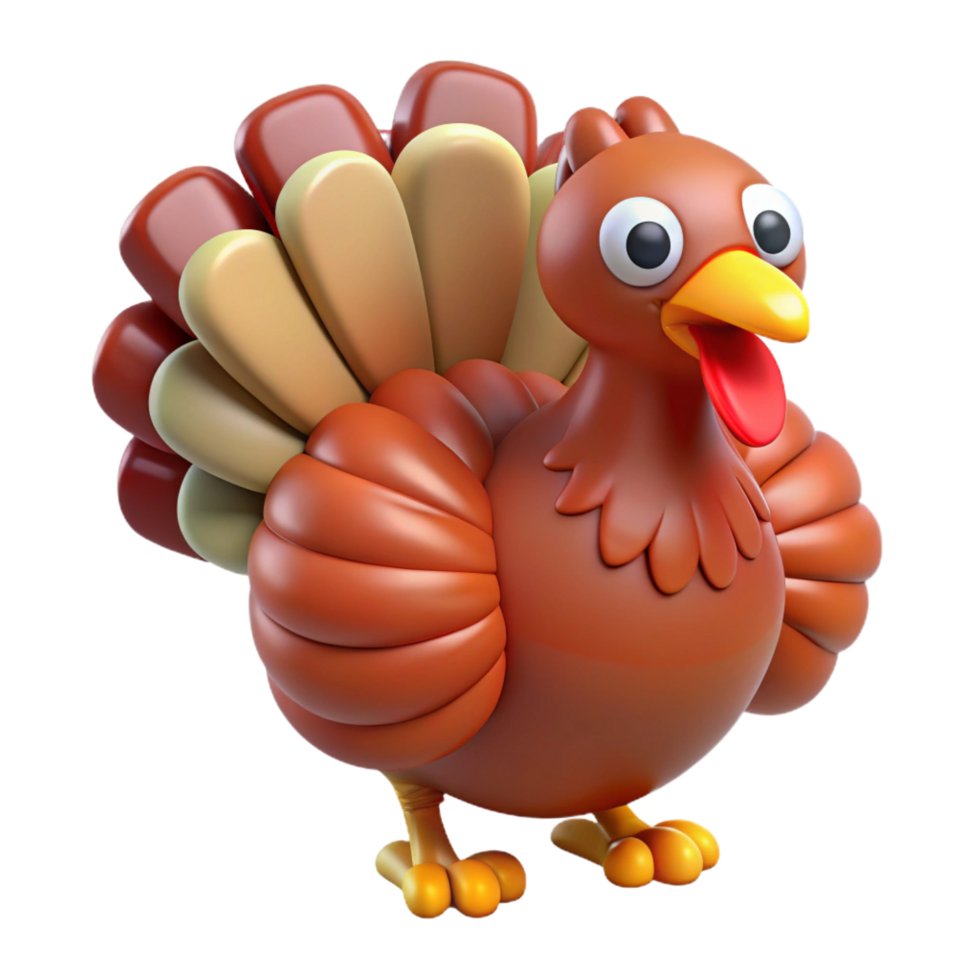 rare mid-century A gobbling turkey, NO BACKGROUND with Transparent Background. elite png