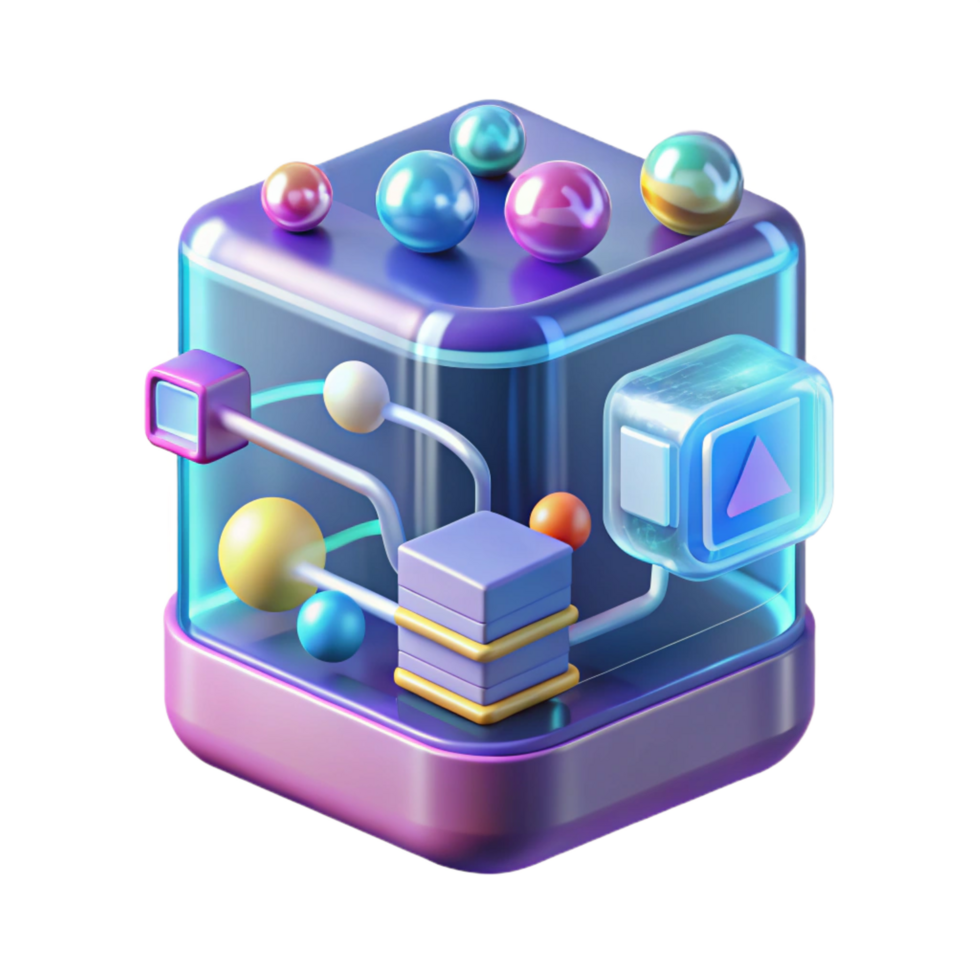 quintessential surreal Holographic interface, data streams, futuristic icons, NO BACKGROUND with Transparent Background. fine detail png