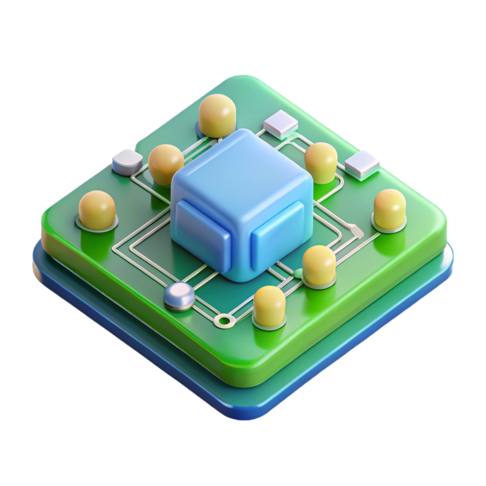 stunning futuristic Circuit board NO BACKGROUND with Transparent Background. precision png