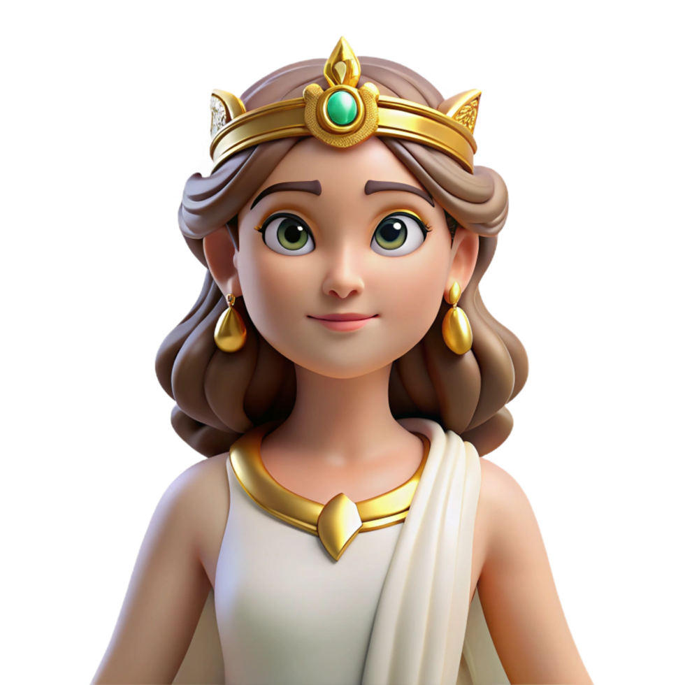 romantic extraordinary Hera, Queen of the Gods, regal and composed, NO BACKGROUND with Transparent Background. high quality png