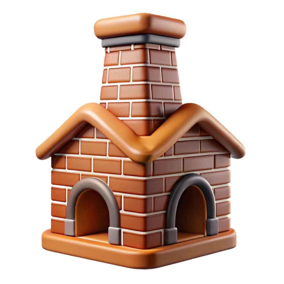 peaceful picturesque Tudor chimney, brick, decorative patterns, NO BACKGROUND with Transparent Background. luxury png