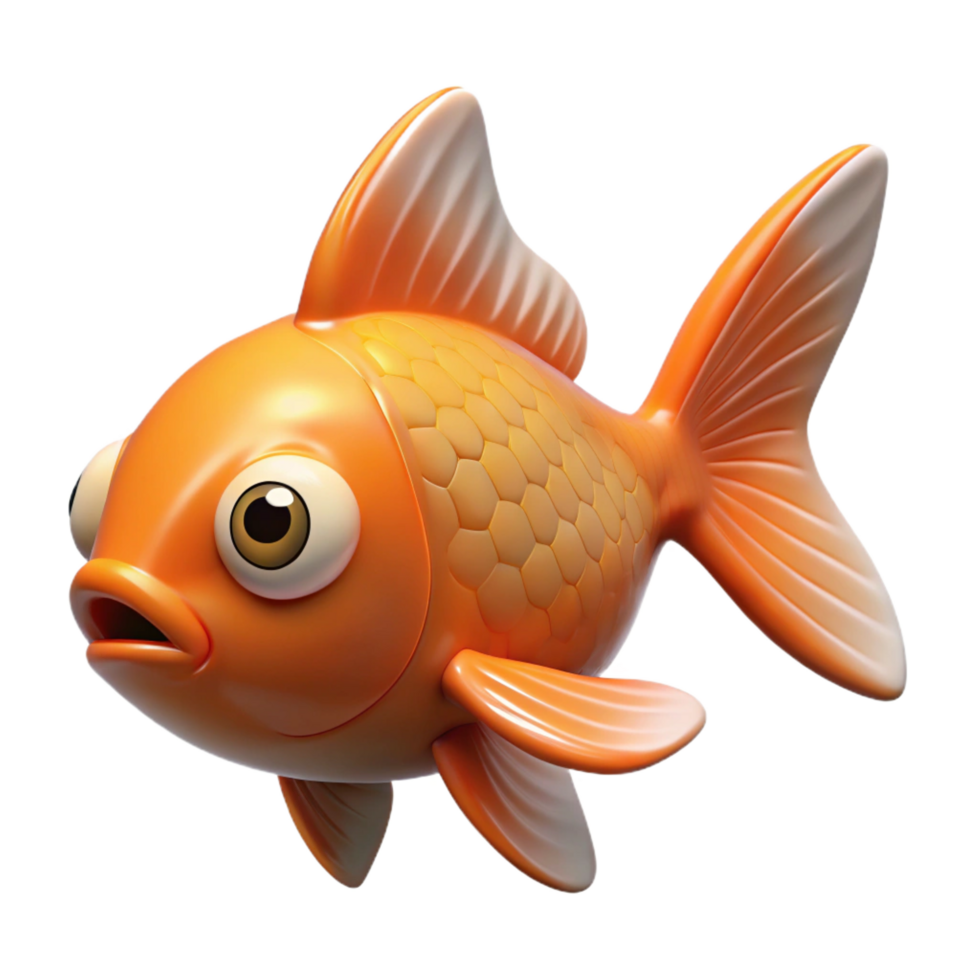 spectacular abstract A swimming goldfish, NO BACKGROUND with Transparent Background. refined png