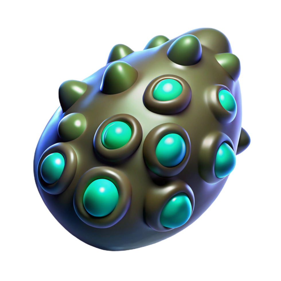 mesmerizing ethereal vintage Alien seed pod with bioluminescent spores. NO BACKGROUND with Transparent Background. artisan png