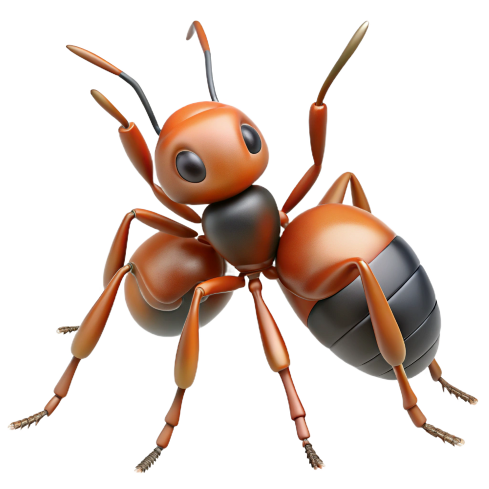 signature bohemian A close-up of an ant NO BACKGROUND with Transparent Background. high quality png