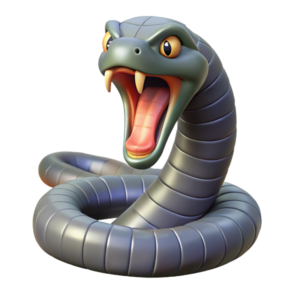 radiant exemplary A hissing cobra NO BACKGROUND with Transparent Background. png