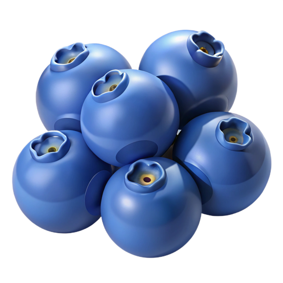 picturesque mid-century One cluster of ripe blueberries NO BACKGROUND with Transparent Background. sharp png