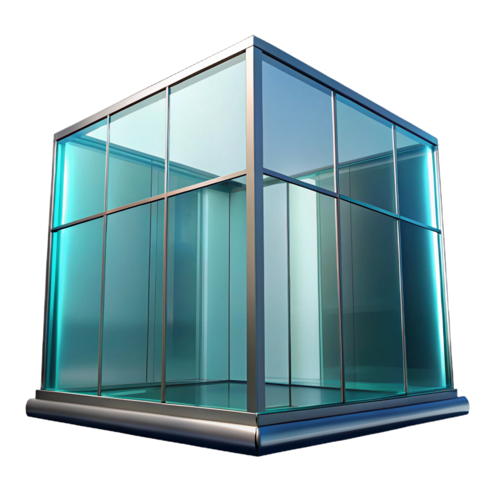 splendid coveted Glass facade panel reflection, NO BACKGROUND with Transparent Background. png